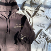 Custom Embroidered I Love My Girlfriend Hoodie